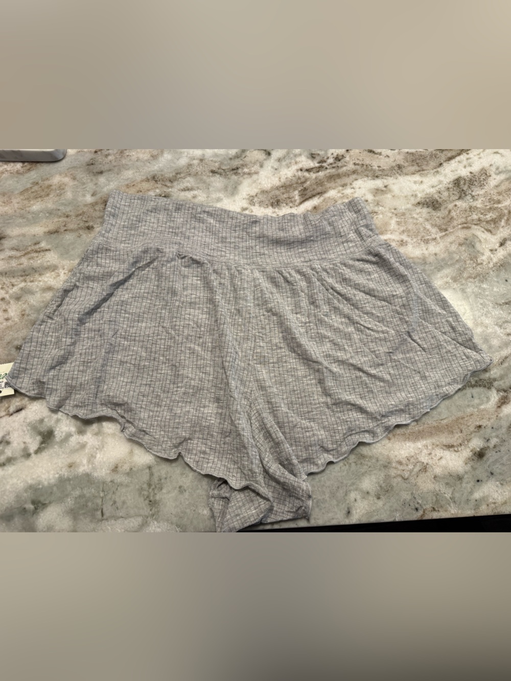 Aerie AE Superchill Modal Shorty Women's Ribbed Lounge Shorts in Gray Medium NWT